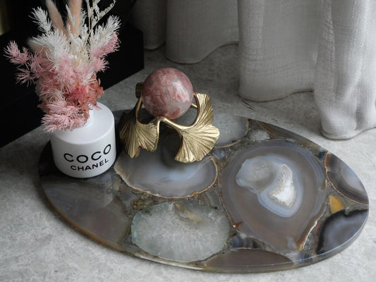 Grey Agate Oval Platter