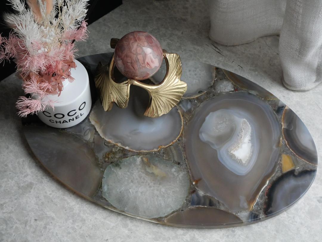 Grey Agate Oval Platter