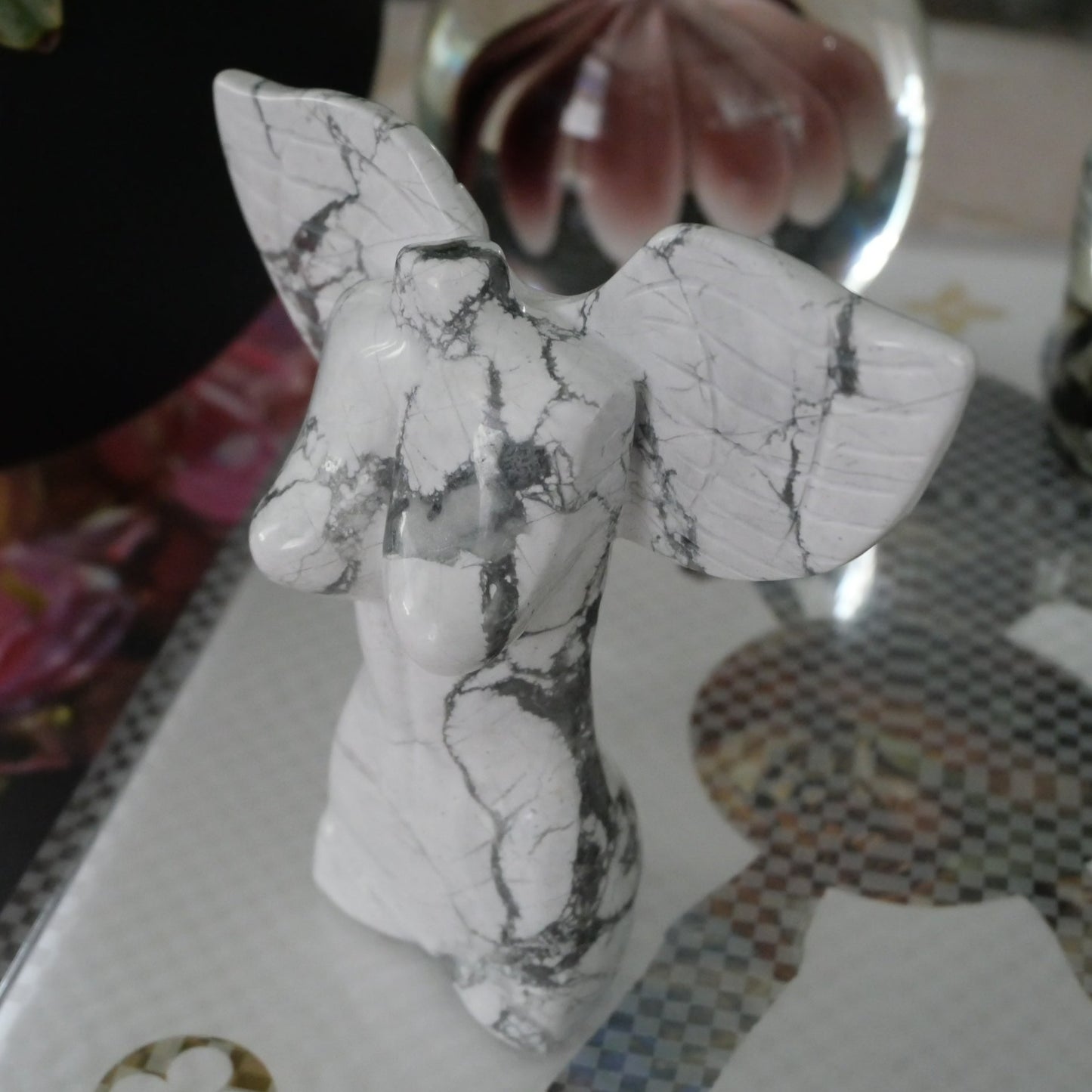 Howlite Goddess Angel