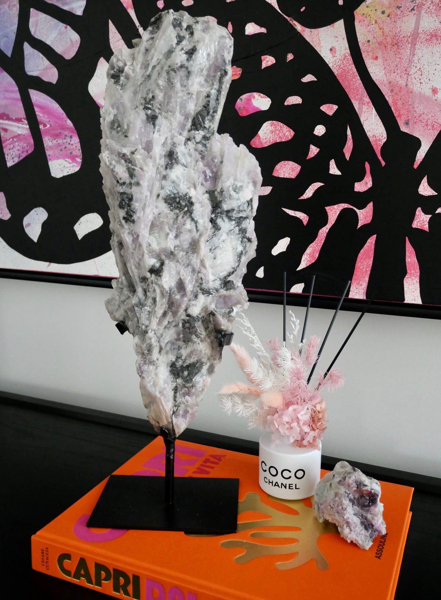 Raw High Grade Kunzite on a Stand No 367