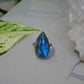 Labradorite Teardrop Adjustable Ring No 92