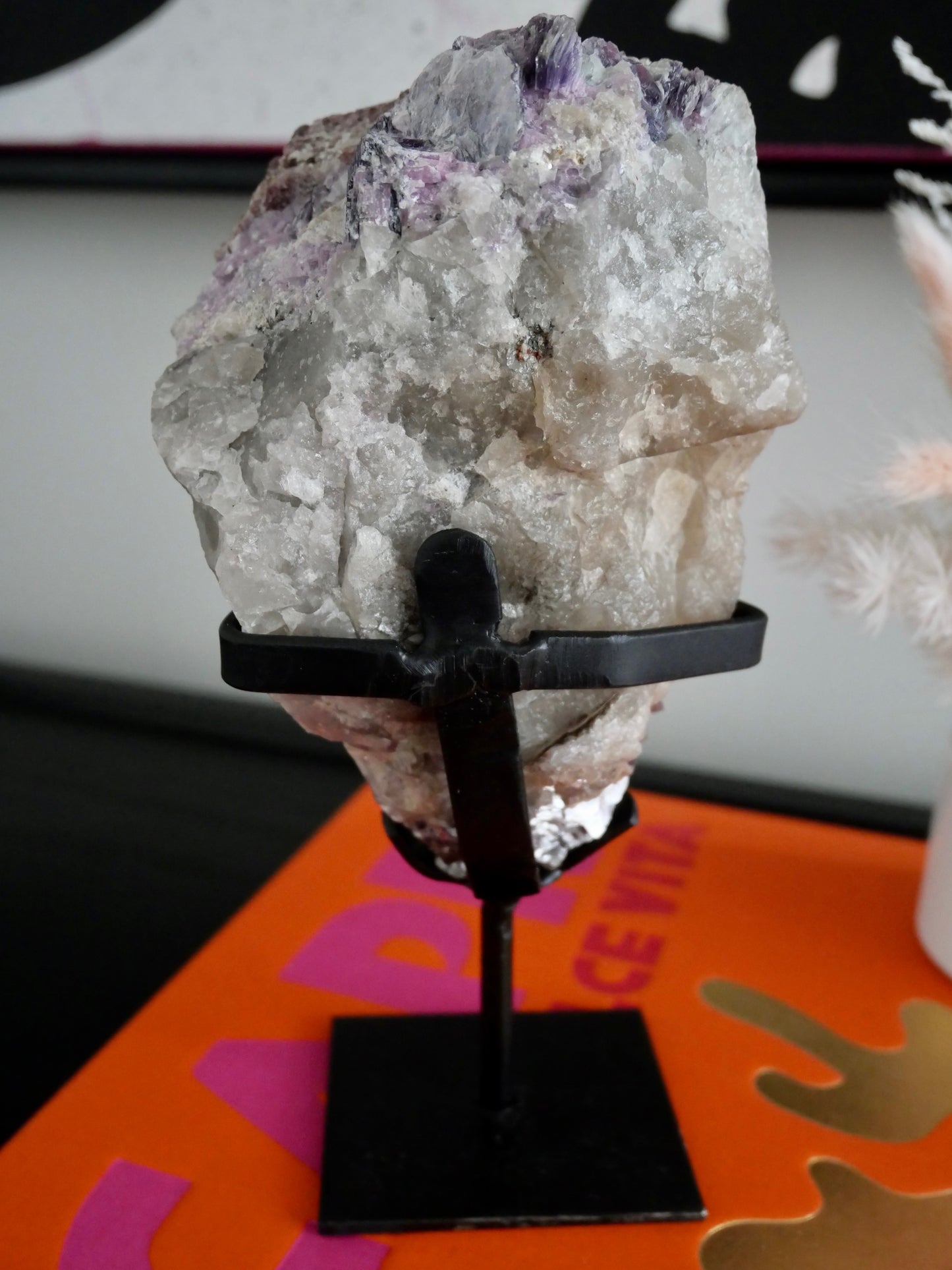 Raw High Grade Lepidolite on Stand No 368