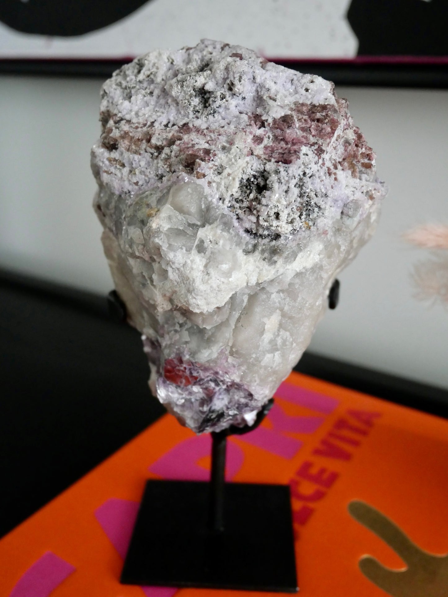 Raw High Grade Lepidolite on Stand No 368