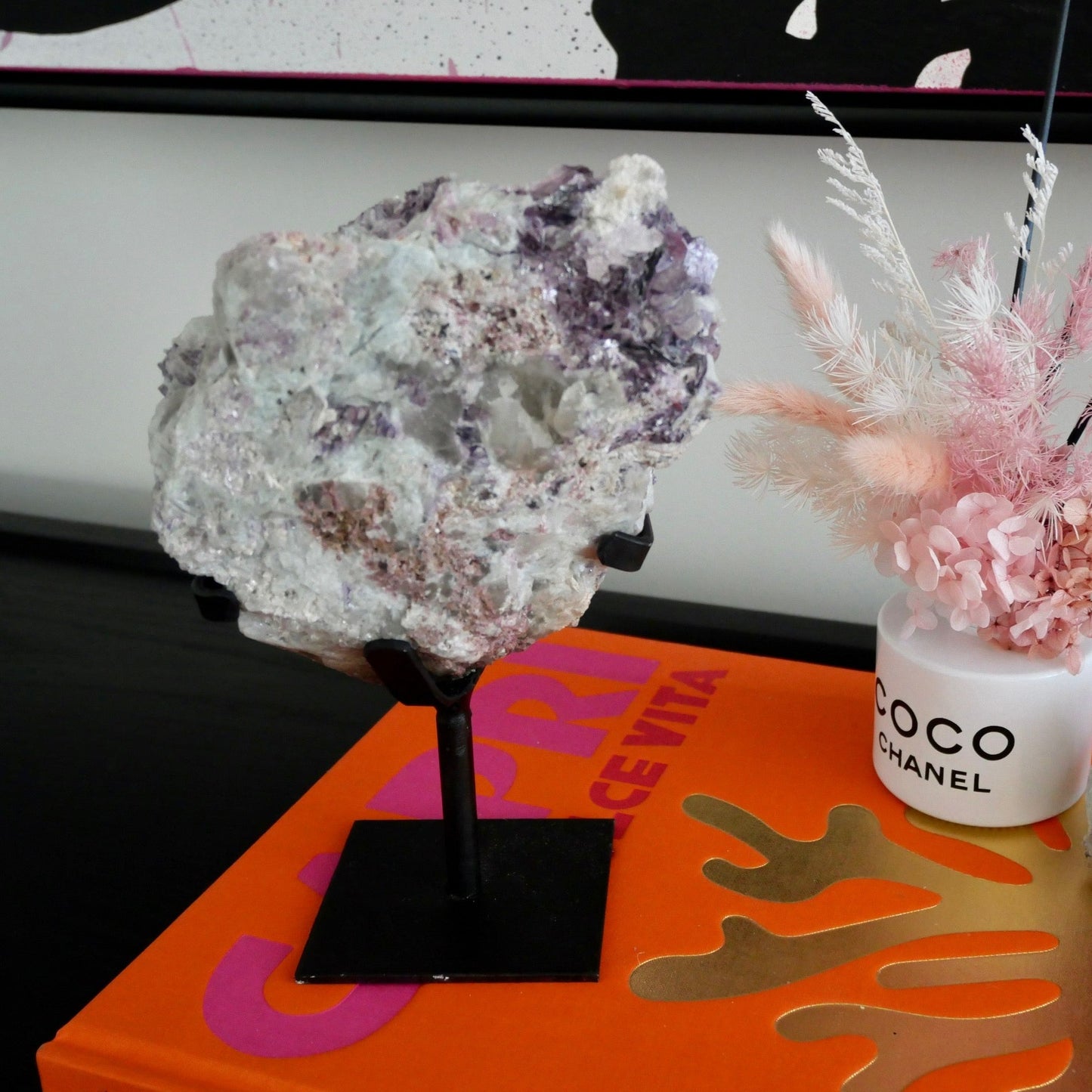 Raw High Grade Lepidolite on Stand No 369