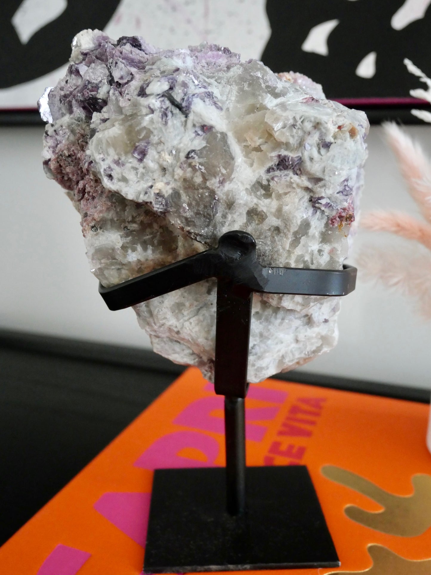 Raw High Grade Lepidolite on Stand No 369