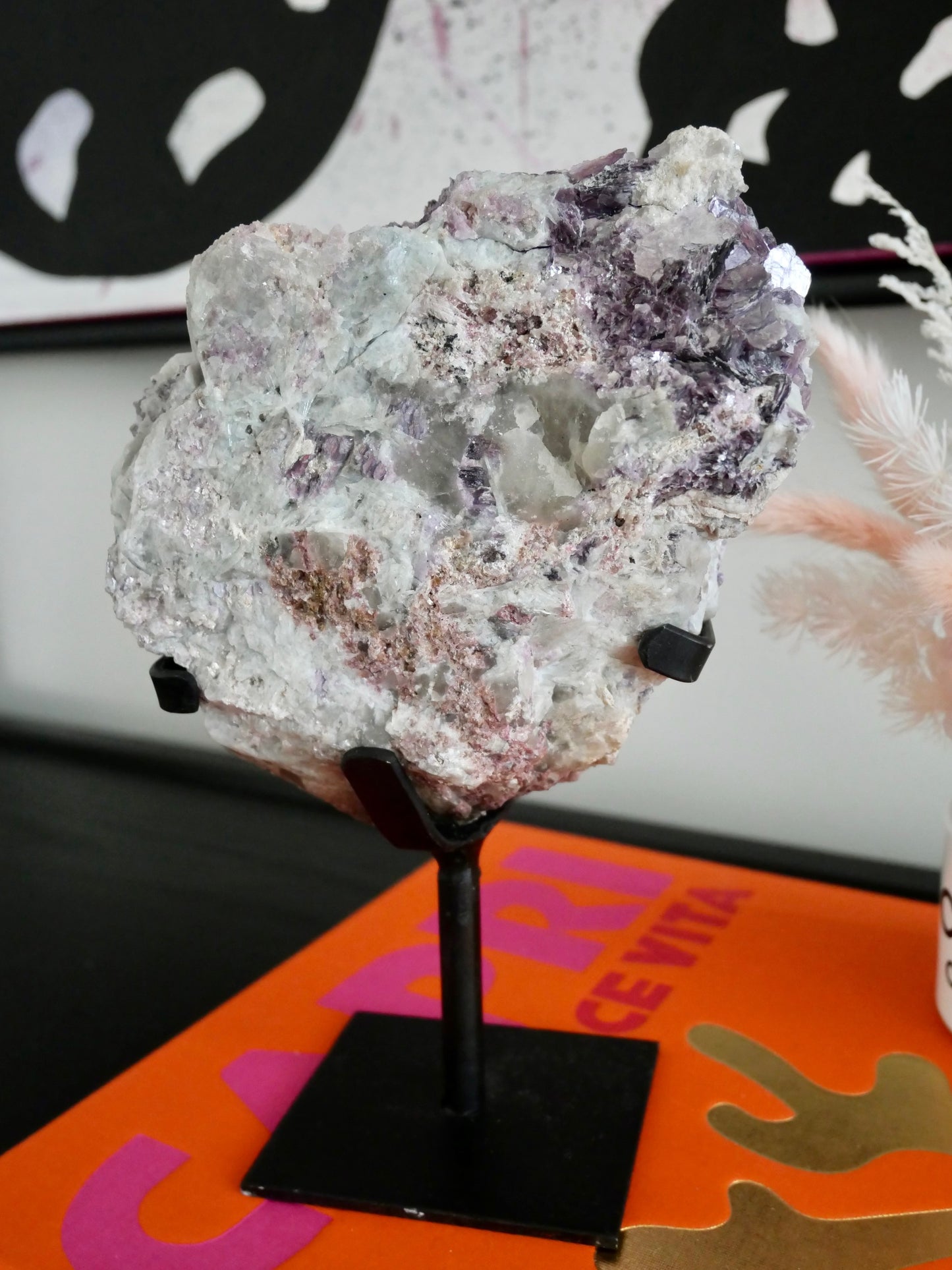 Raw High Grade Lepidolite on Stand No 369