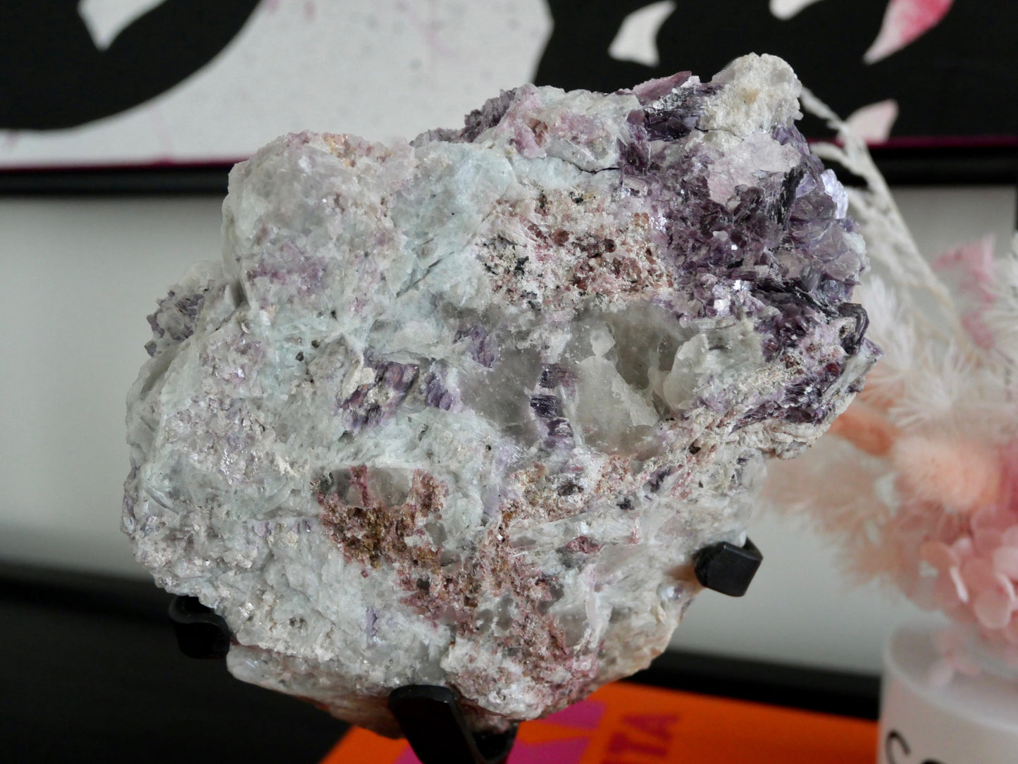 Raw High Grade Lepidolite on Stand No 369