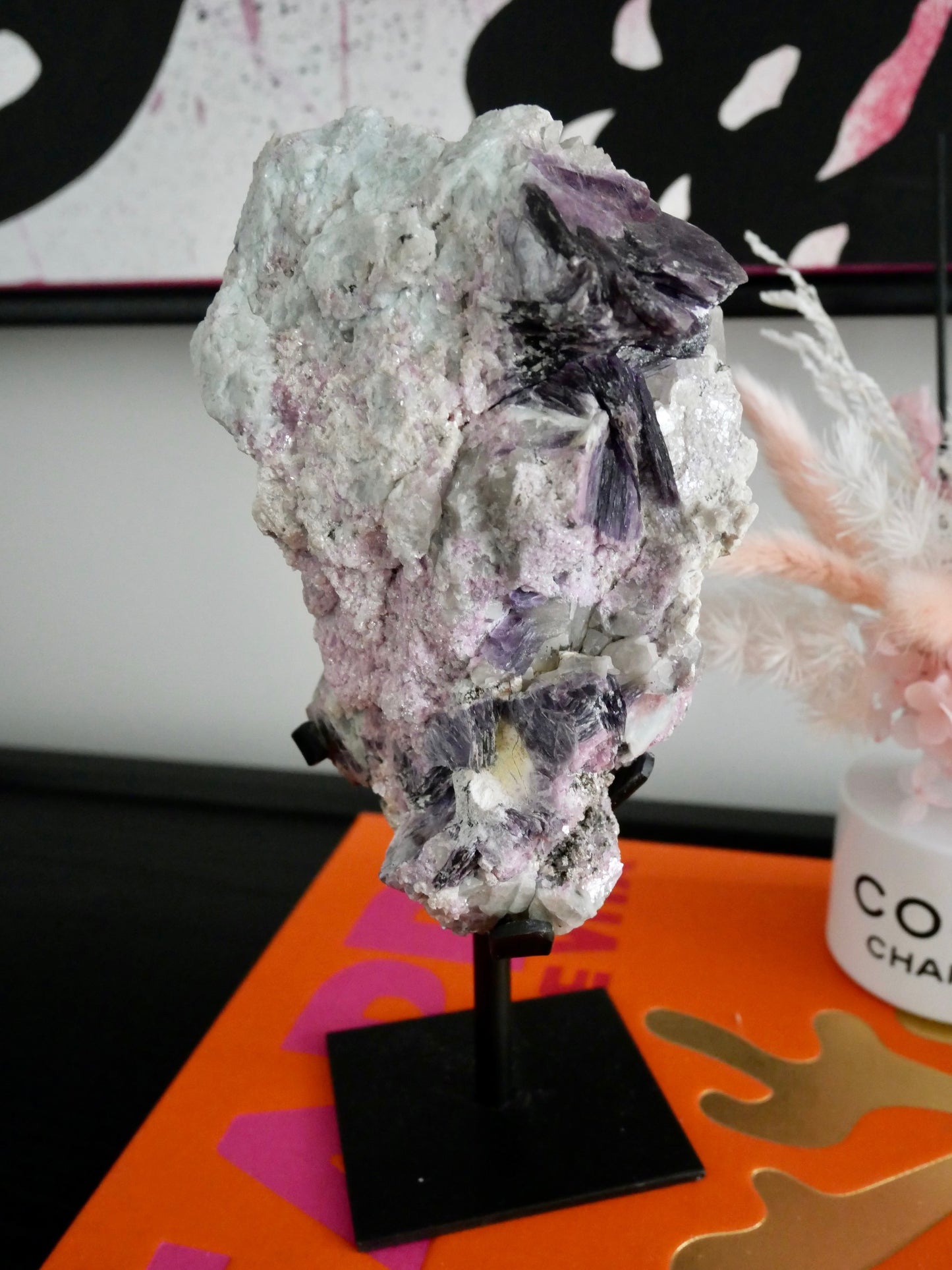 Raw High Grade Lepidolite on Stand No 375