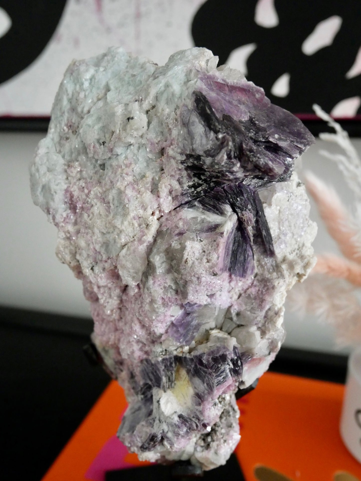 Raw High Grade Lepidolite on Stand No 375