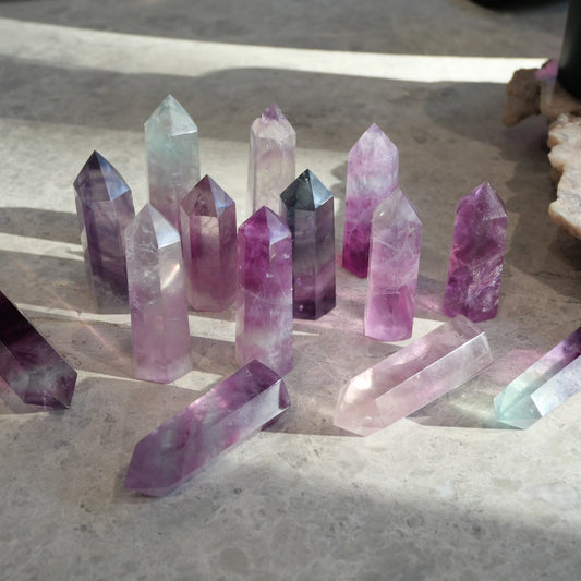 Mini Watermelon Fluorite Towers