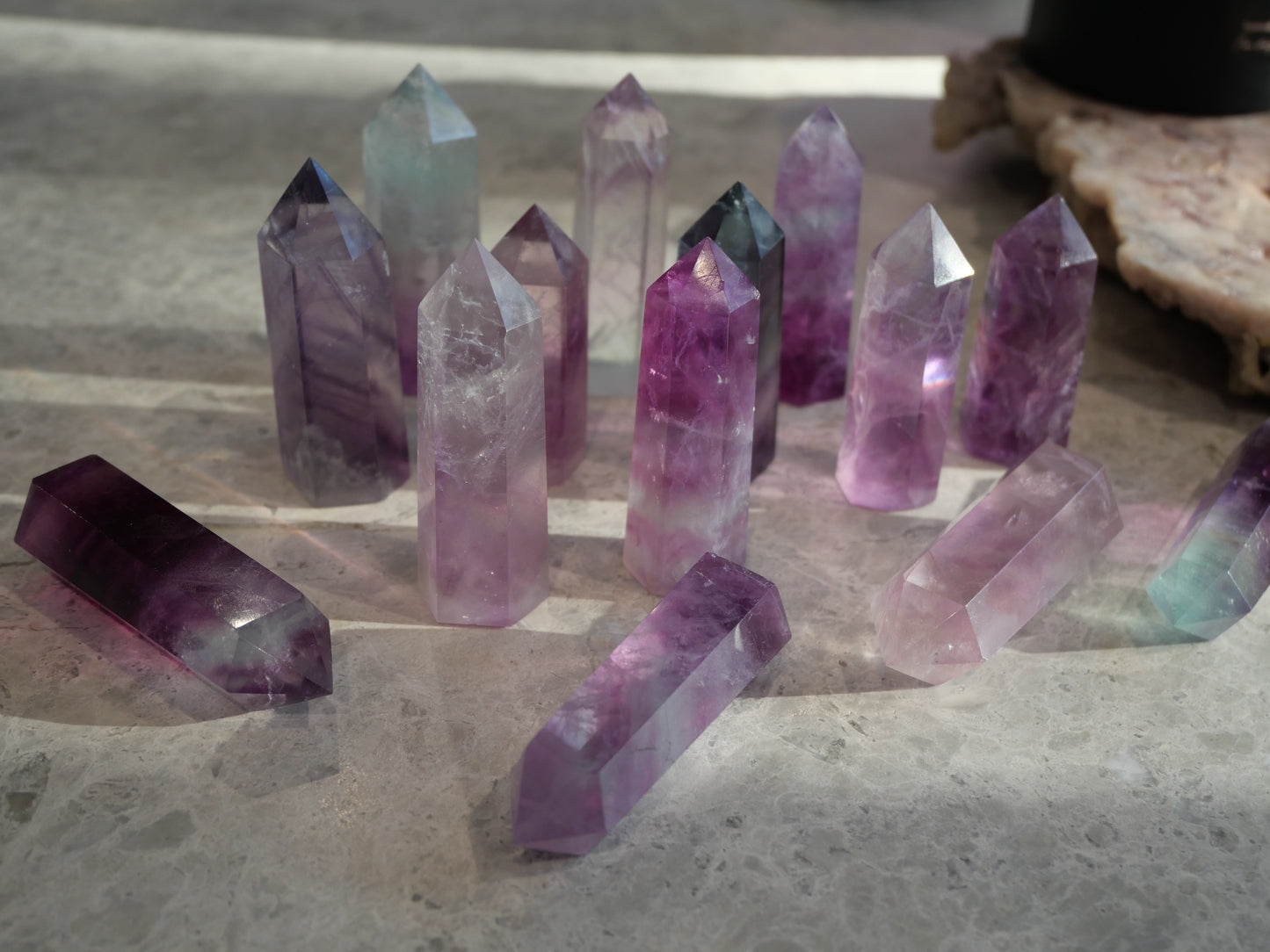 Mini Watermelon Fluorite Towers