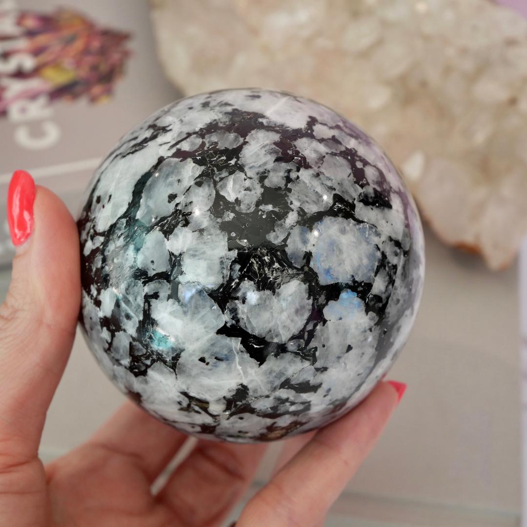 Rainbow Moonstone Sphere No 91