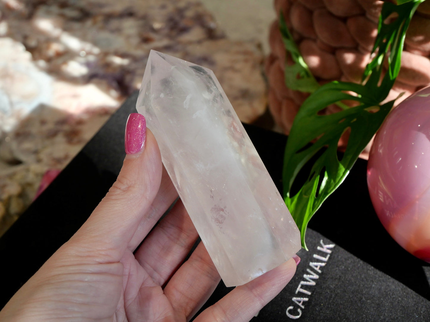 Mozambique Rose Quartz Tower No 131