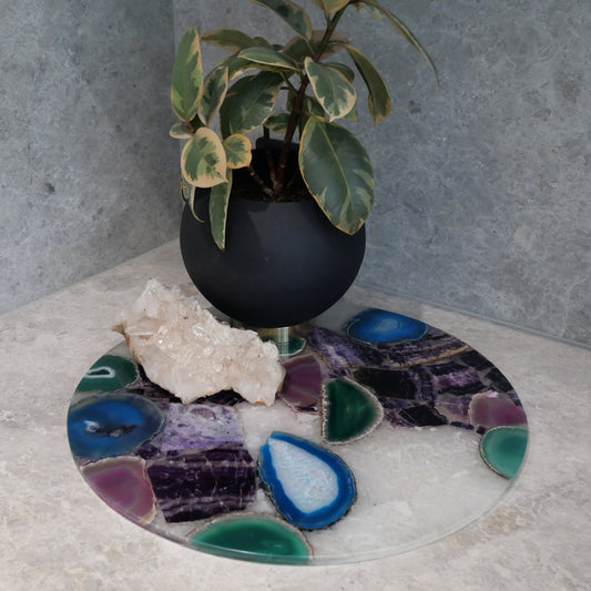 Multi Agate Round 450mm Platter