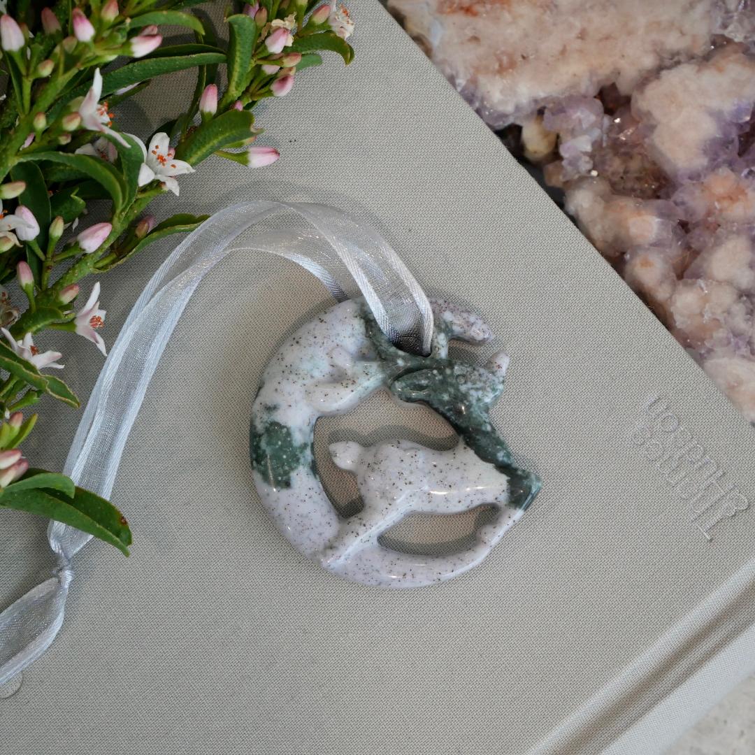 Ocean Jasper Reindeer Hanging Decoration No 11