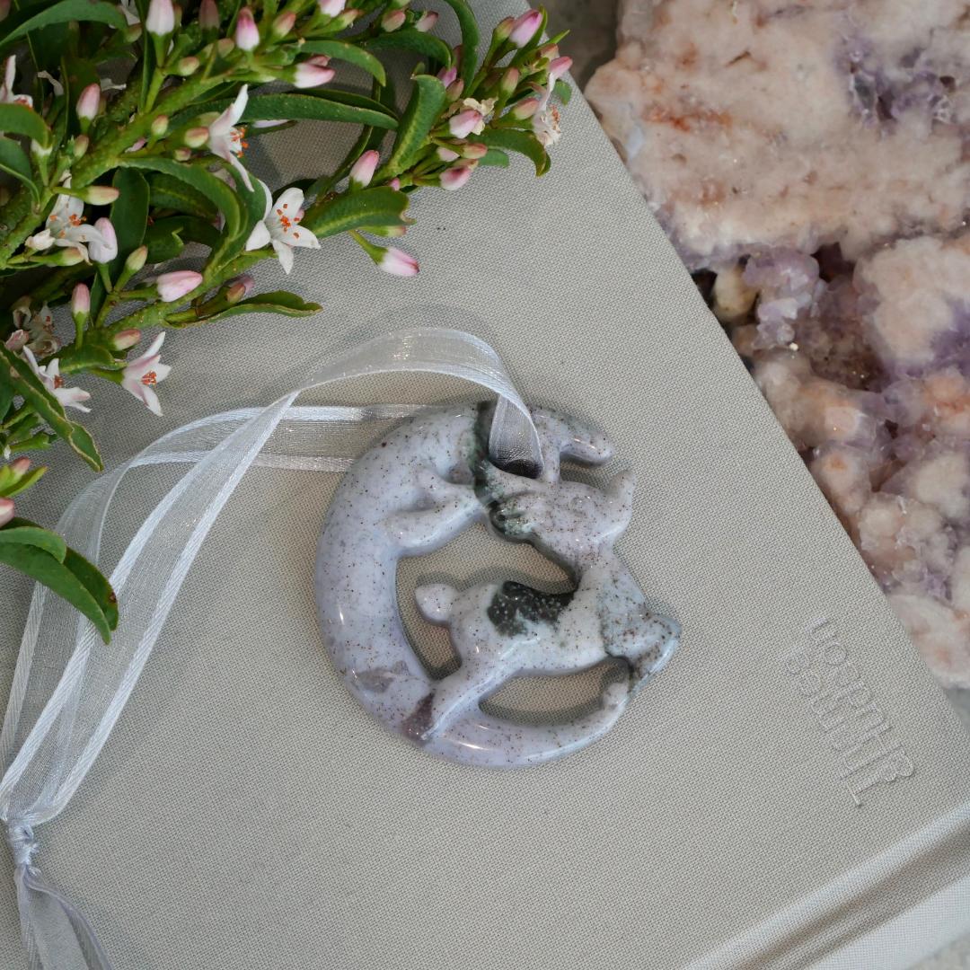 Ocean Jasper Reindeer Hanging Decoration No 4