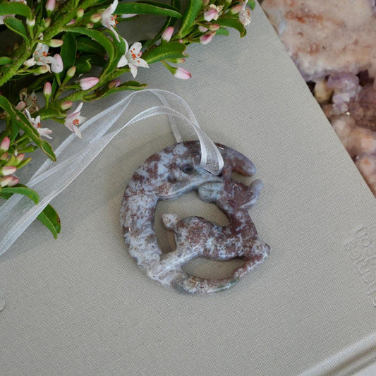 Ocean Jasper Reindeer Hanging Decoration No 6