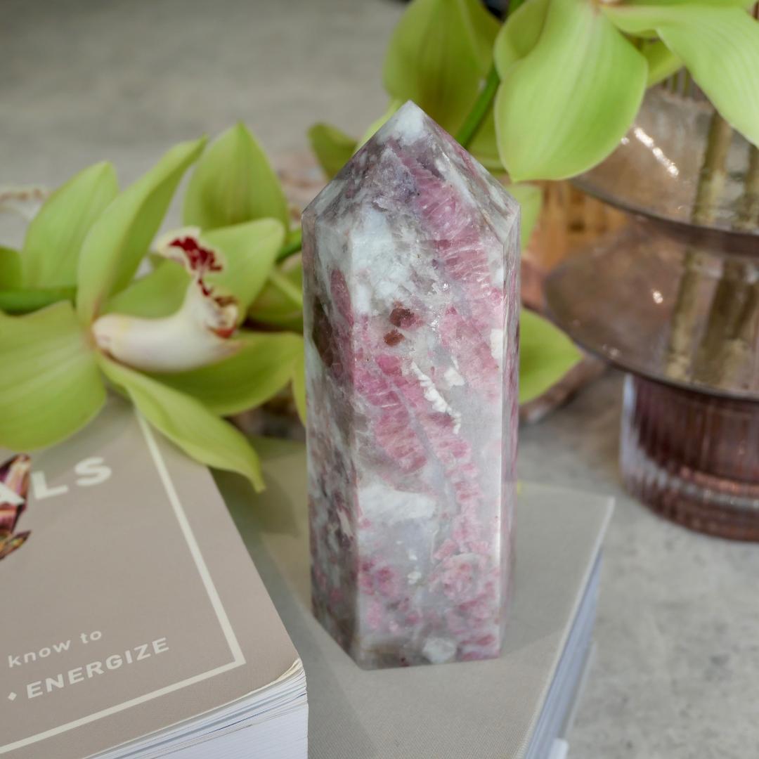 Pegmatite Tower - Lepidolite, Pink Tourmaline & Smokey Quartz No 44