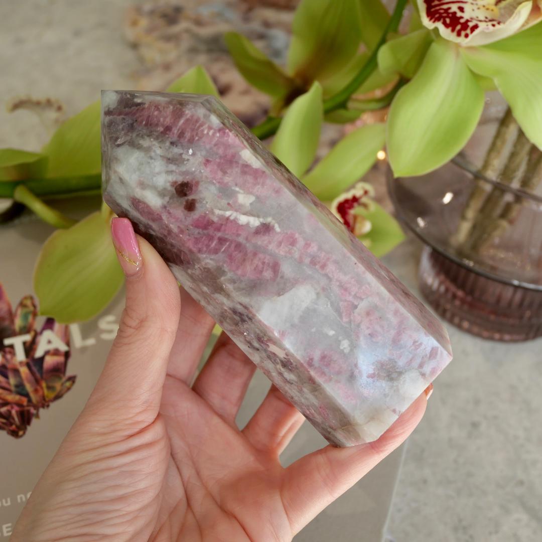 Pegmatite Tower - Lepidolite, Pink Tourmaline & Smokey Quartz No 44