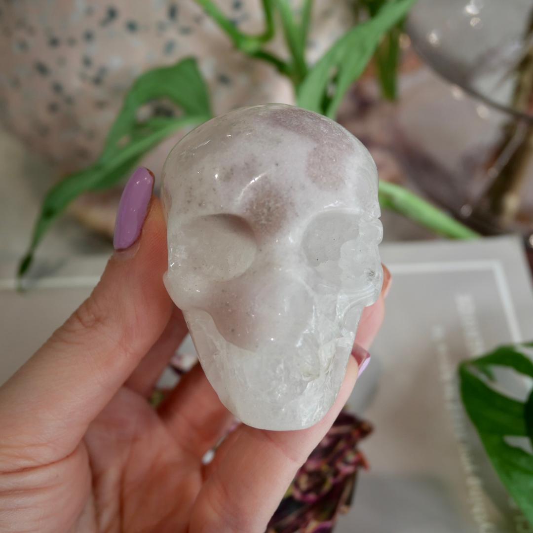 Pink Amethyst Skull