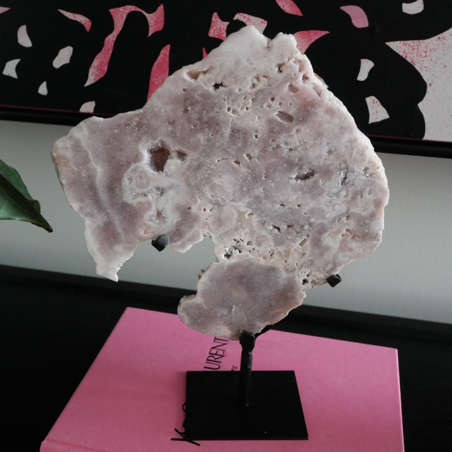 Pink Amethyst High Grade Slab on a Stand No 296