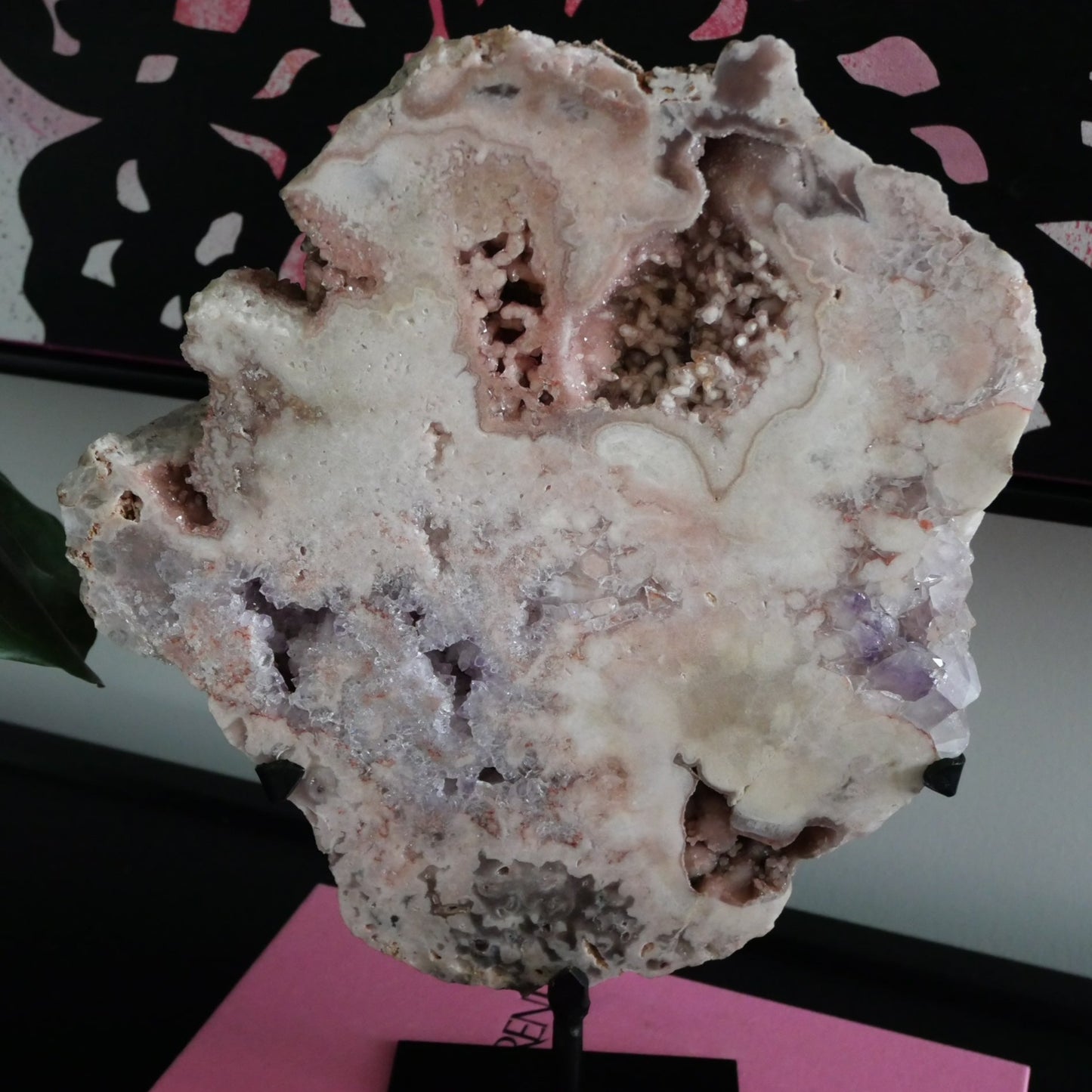 Pink Amethyst High Grade Slab on a Stand No 299