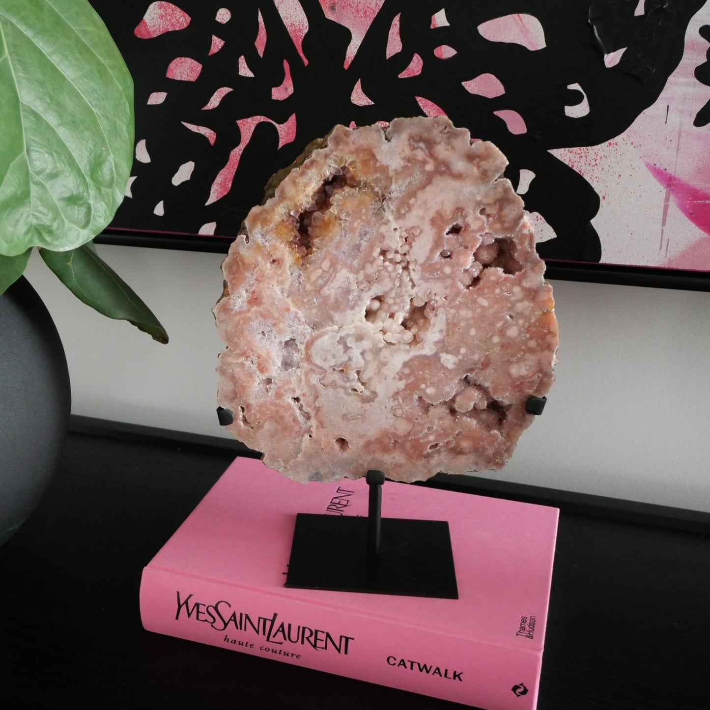 Pink Amethyst High Grade Slab on a Stand No 301