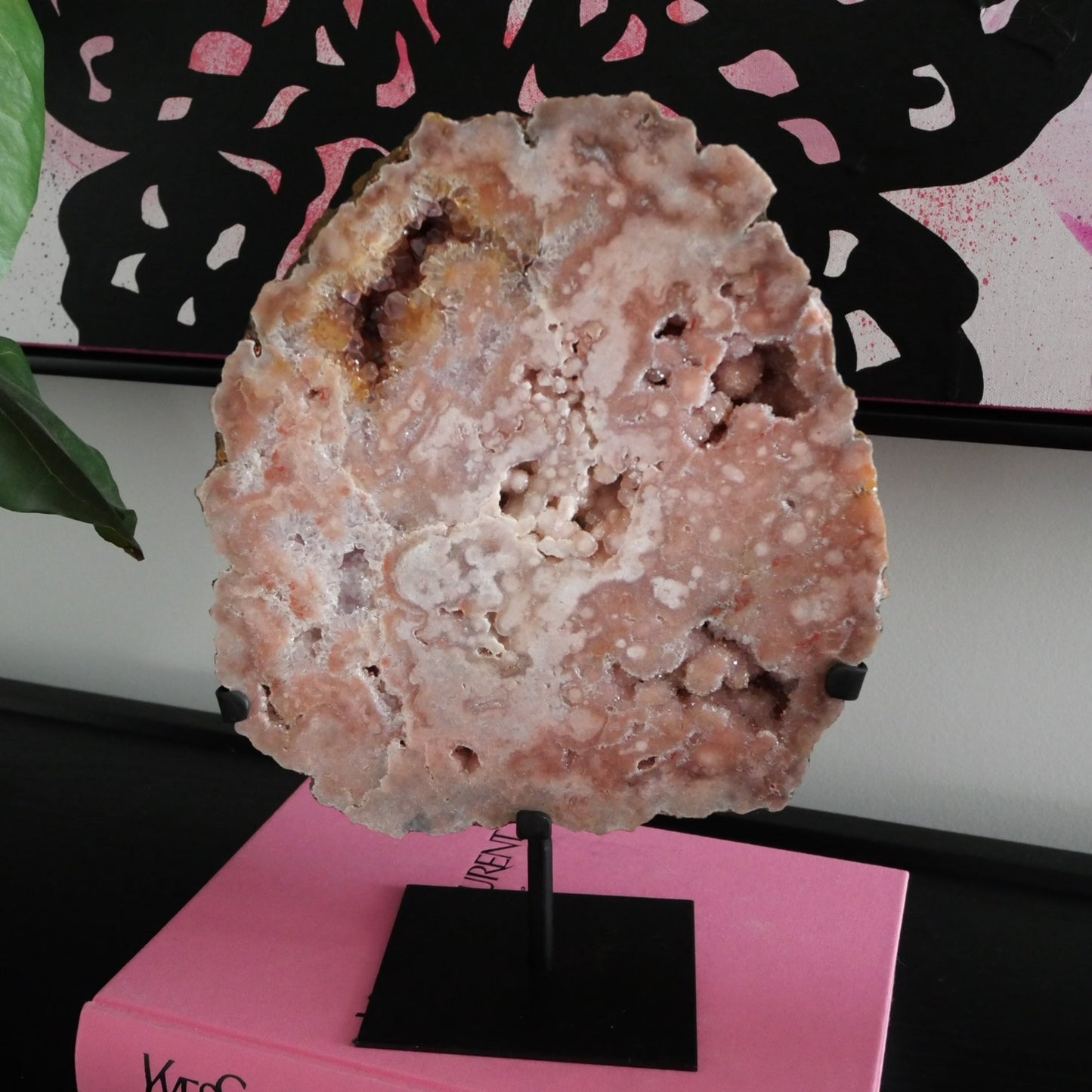 Pink Amethyst High Grade Slab on a Stand No 301