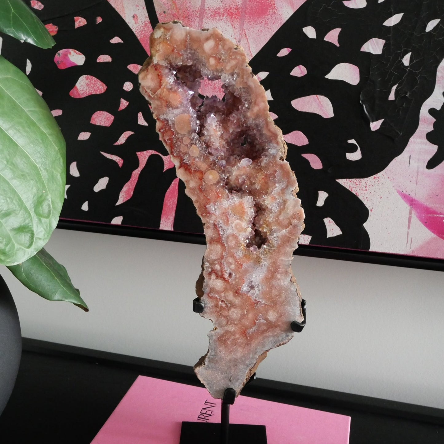 Pink Amethyst High Grade Slab on a Stand No 304