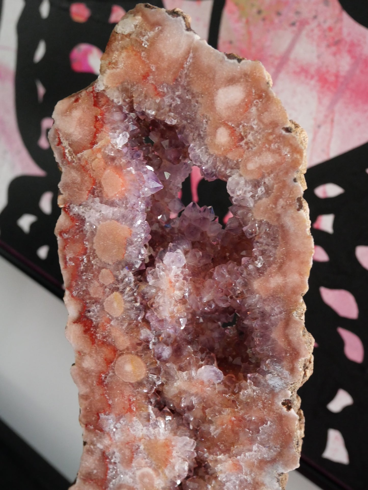 Pink Amethyst High Grade Slab on a Stand No 304