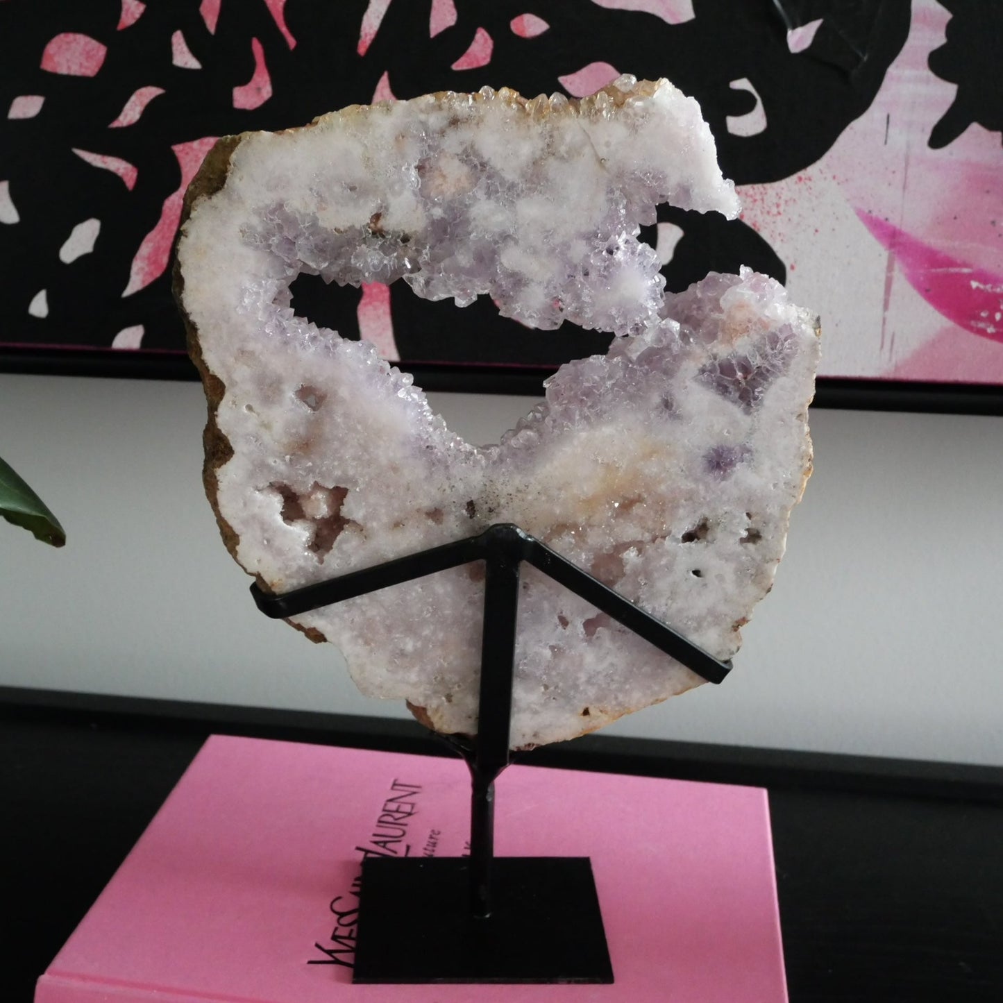 Pink Amethyst High Grade Slab on a Stand No 305