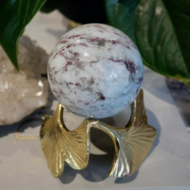 Pink Blossom Tourmaline 73mm Sphere No 14