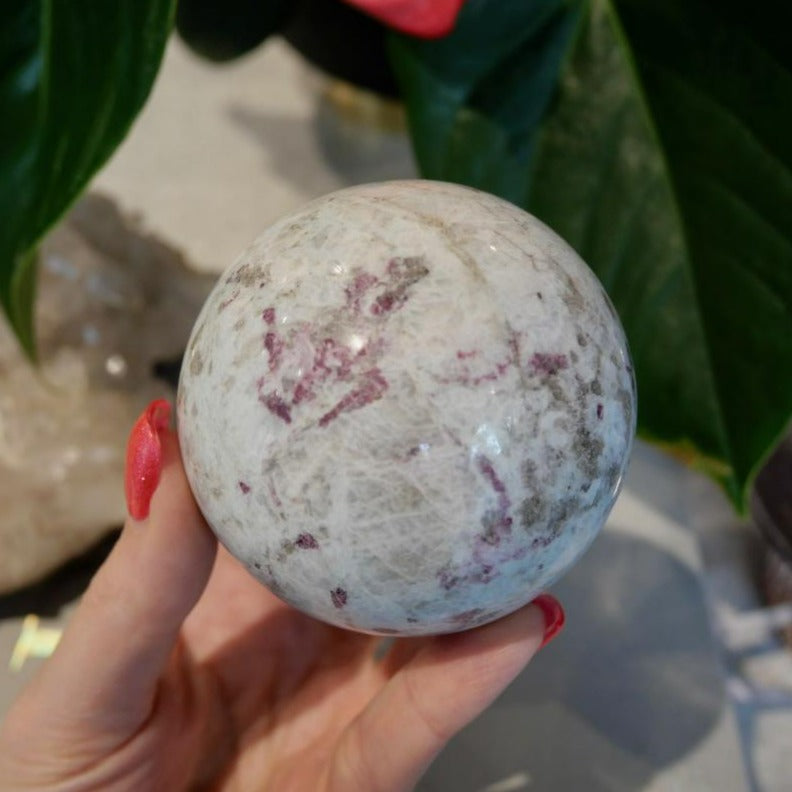 Pink Blossom Tourmaline 70mm Sphere No 15