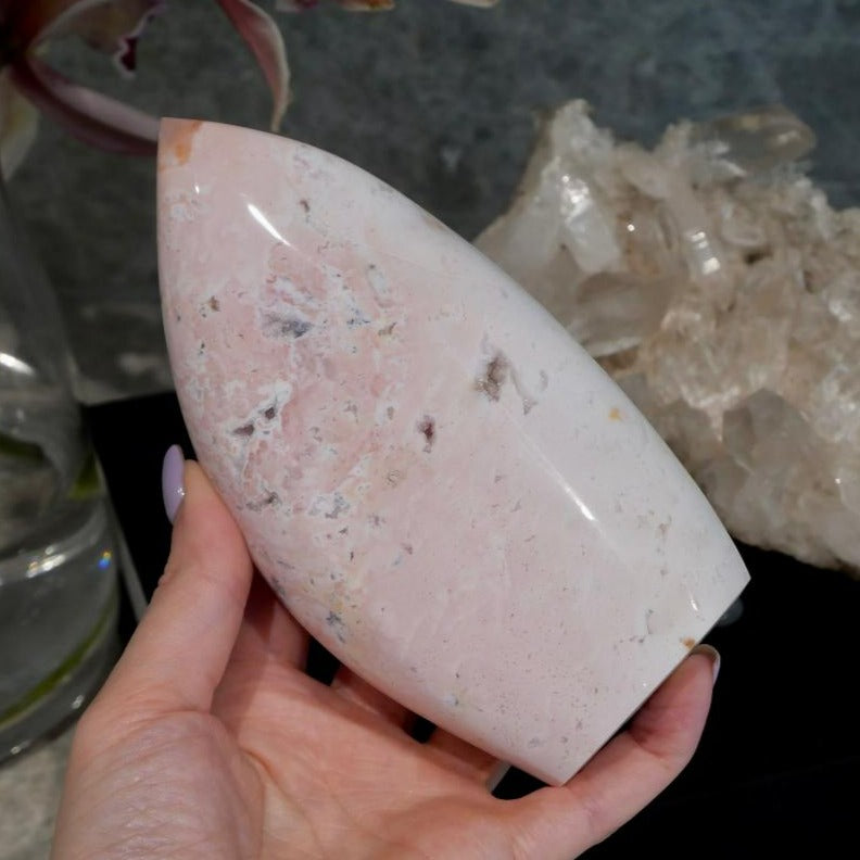 Pink Druzy Ocean Jasper Free Form No 289