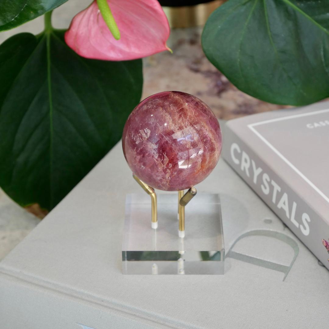 Pink Lemonade Fluorite Sphere No 63