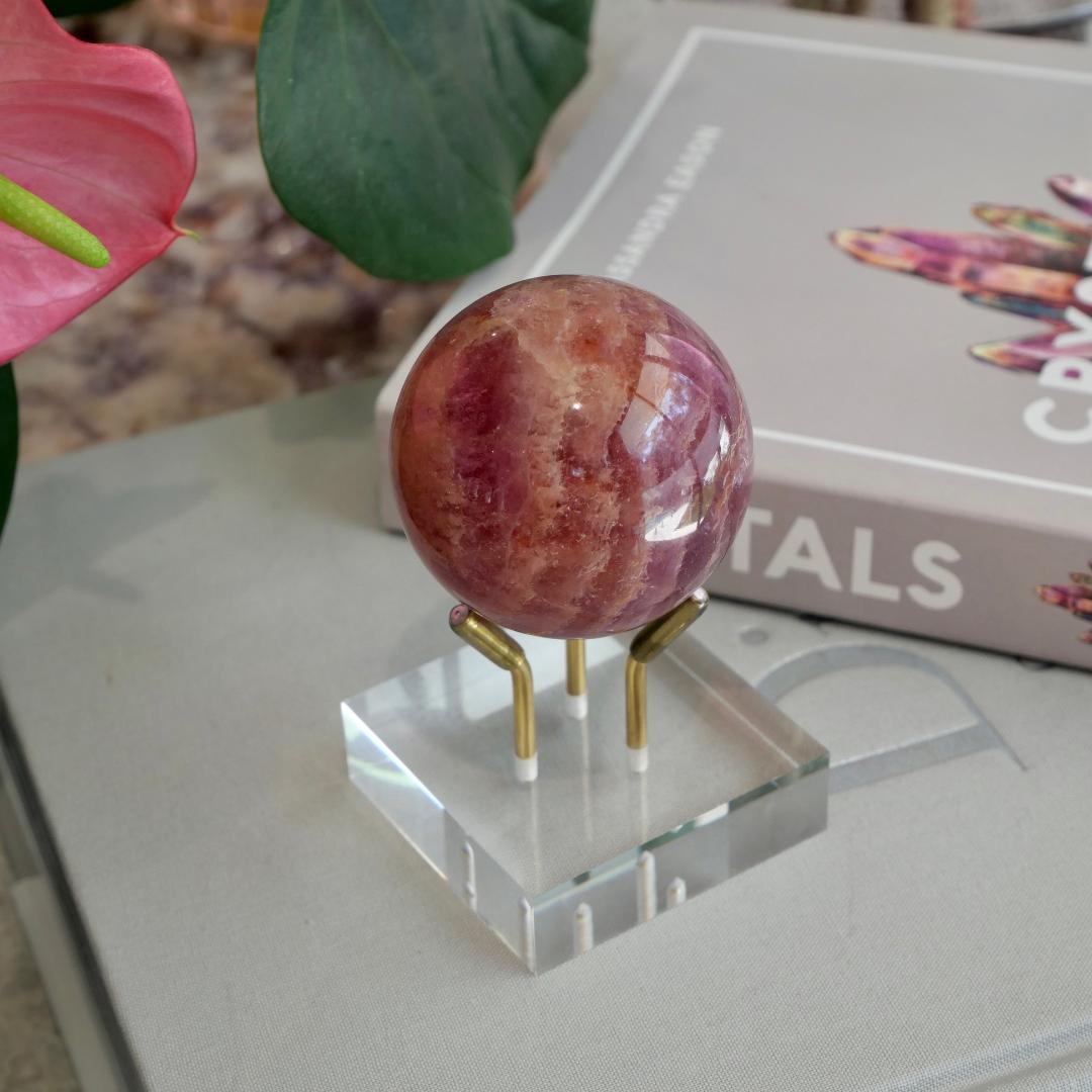 Pink Lemonade Fluorite Sphere No 63