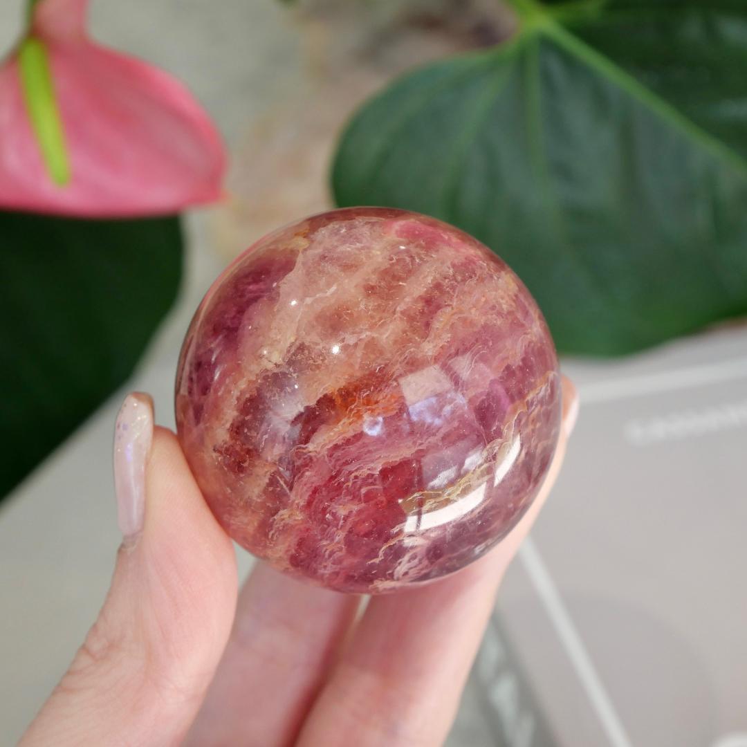 Pink Lemonade Fluorite Sphere No 63