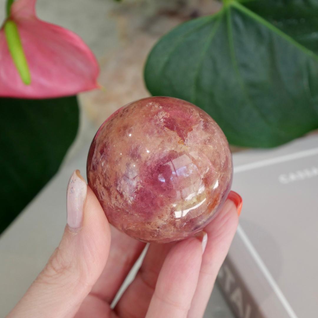 Pink Lemonade Fluorite Sphere No 63