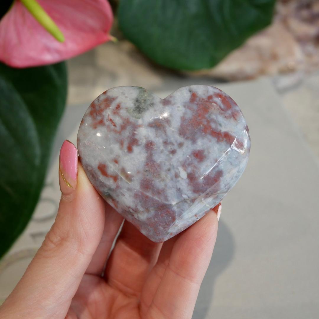 Pink Ocean Jasper Heart No 12