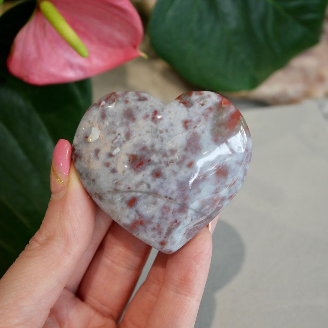 Pink Ocean Jasper Heart No 12