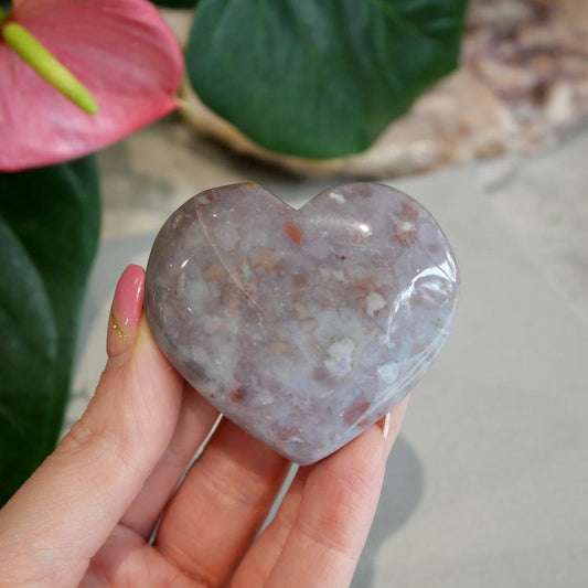 Pink Ocean Jasper Heart No 13