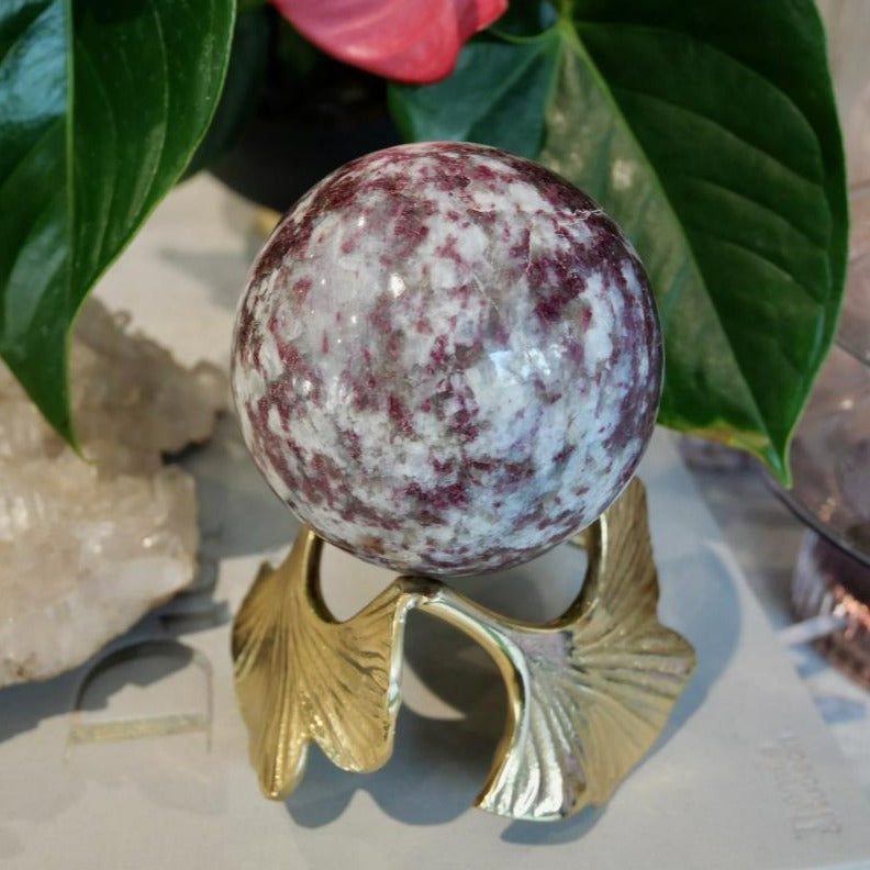 Plum Blossom Tourmaline 85mm Sphere No 10