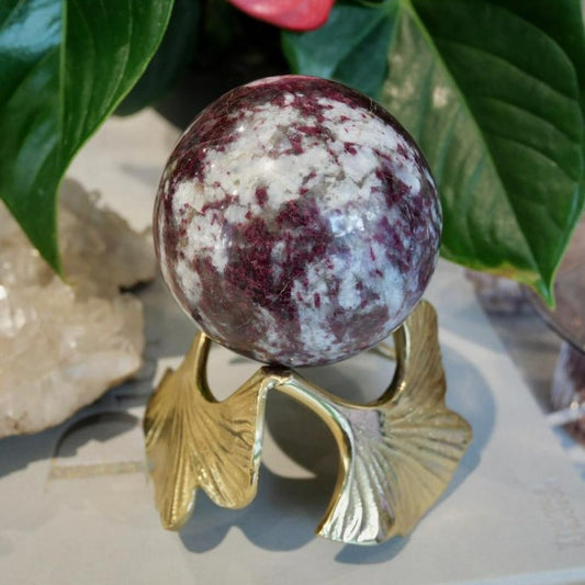 Plum Blossom Tourmaline 81mm Sphere No 11