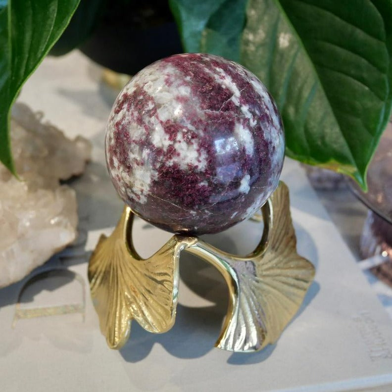 Plum Blossom Tourmaline 74mm Sphere No 13