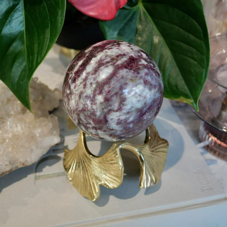 Plum Blossom Tourmaline 85mm Sphere No 9