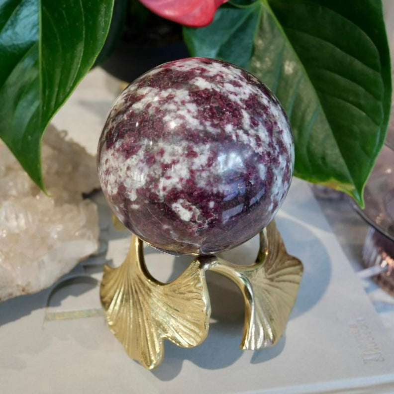 Plum Blossom Tourmaline 85mm Sphere No 9