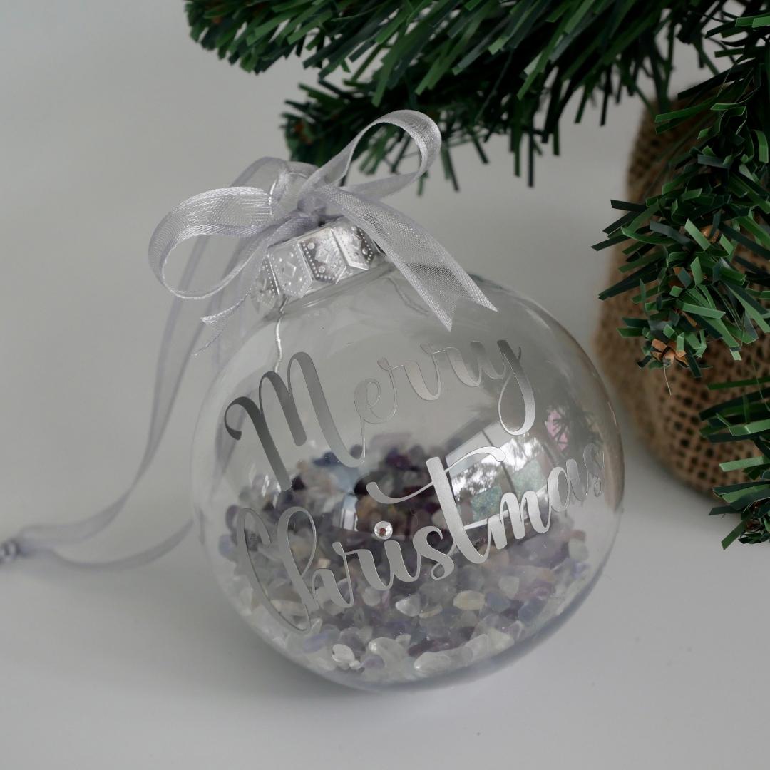 Fluorite Christmas Bauble Decoration