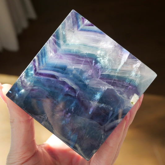 Rainbow Fluorite Cube No 271