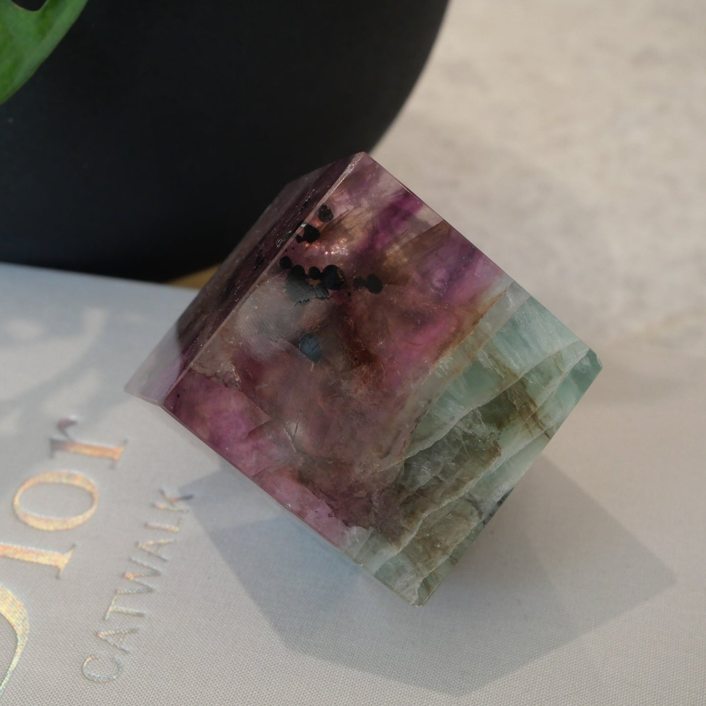 Watermelon Fluorite Cube No 273