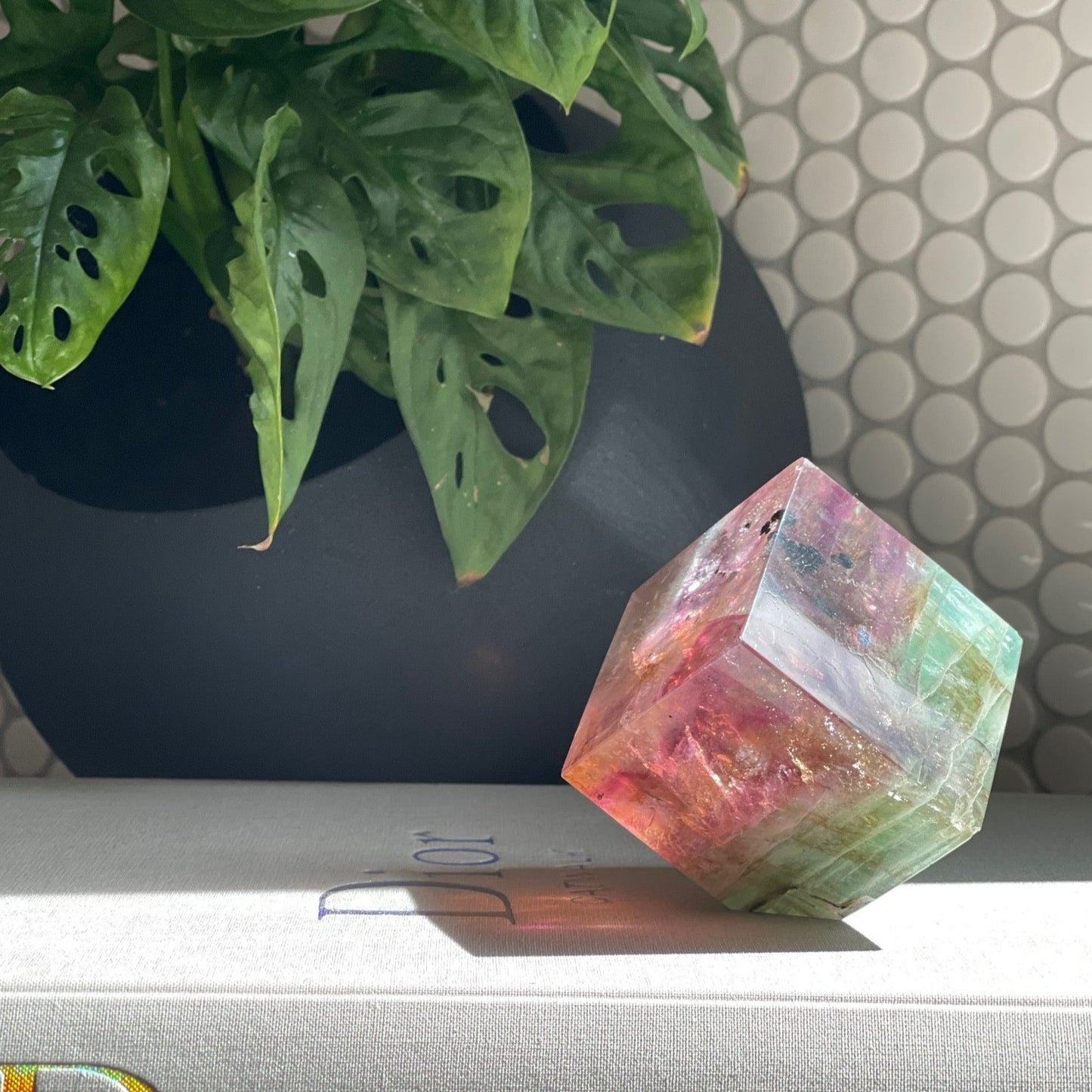 Watermelon Fluorite Cube No 273